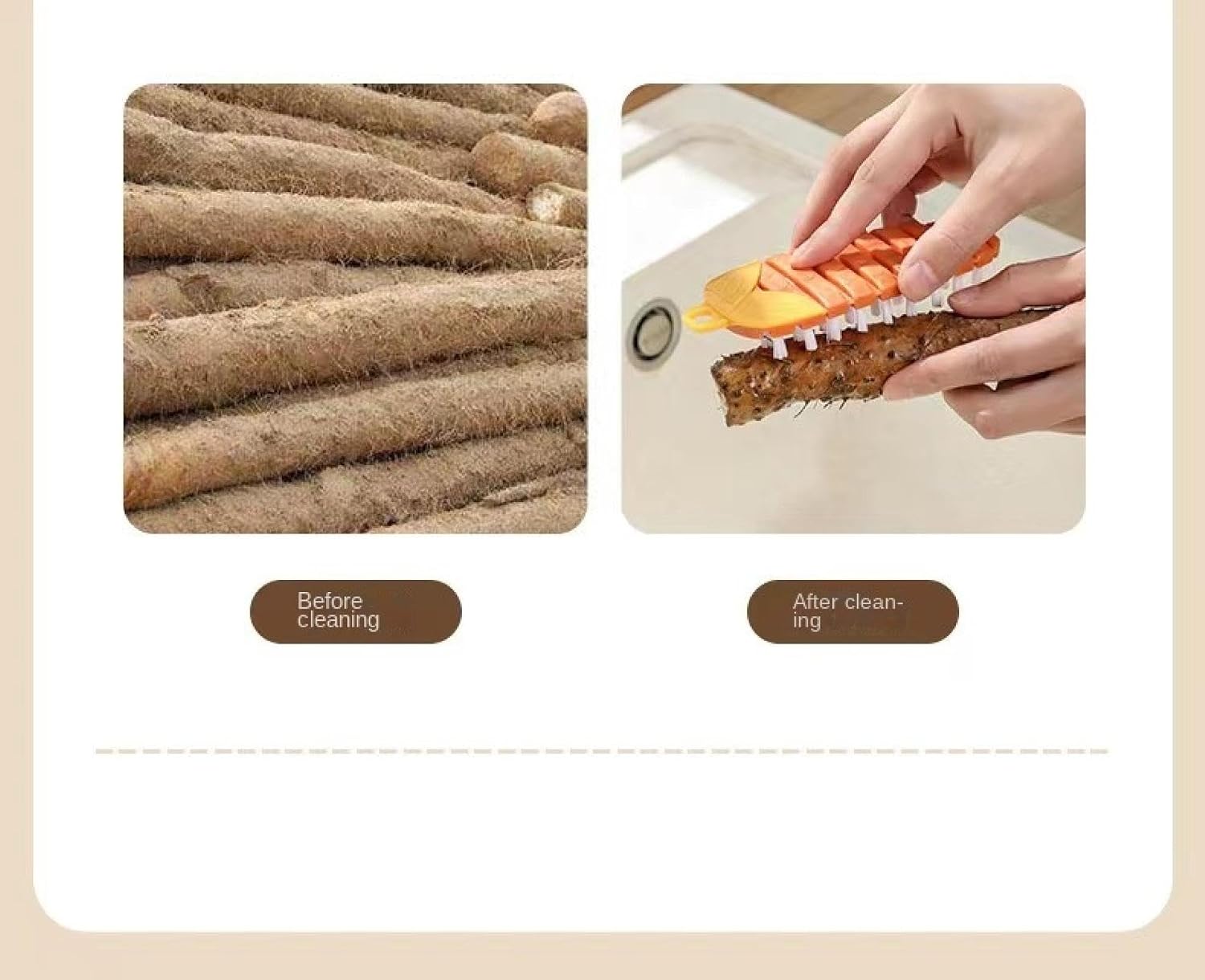 PetosA Cleaning Brush, Multi-Functional Cleaning Brush, Fruit and Vegetable Brush, Suitable for Home Use, Can Clean Fruits, Vegetables and So On. Yellow