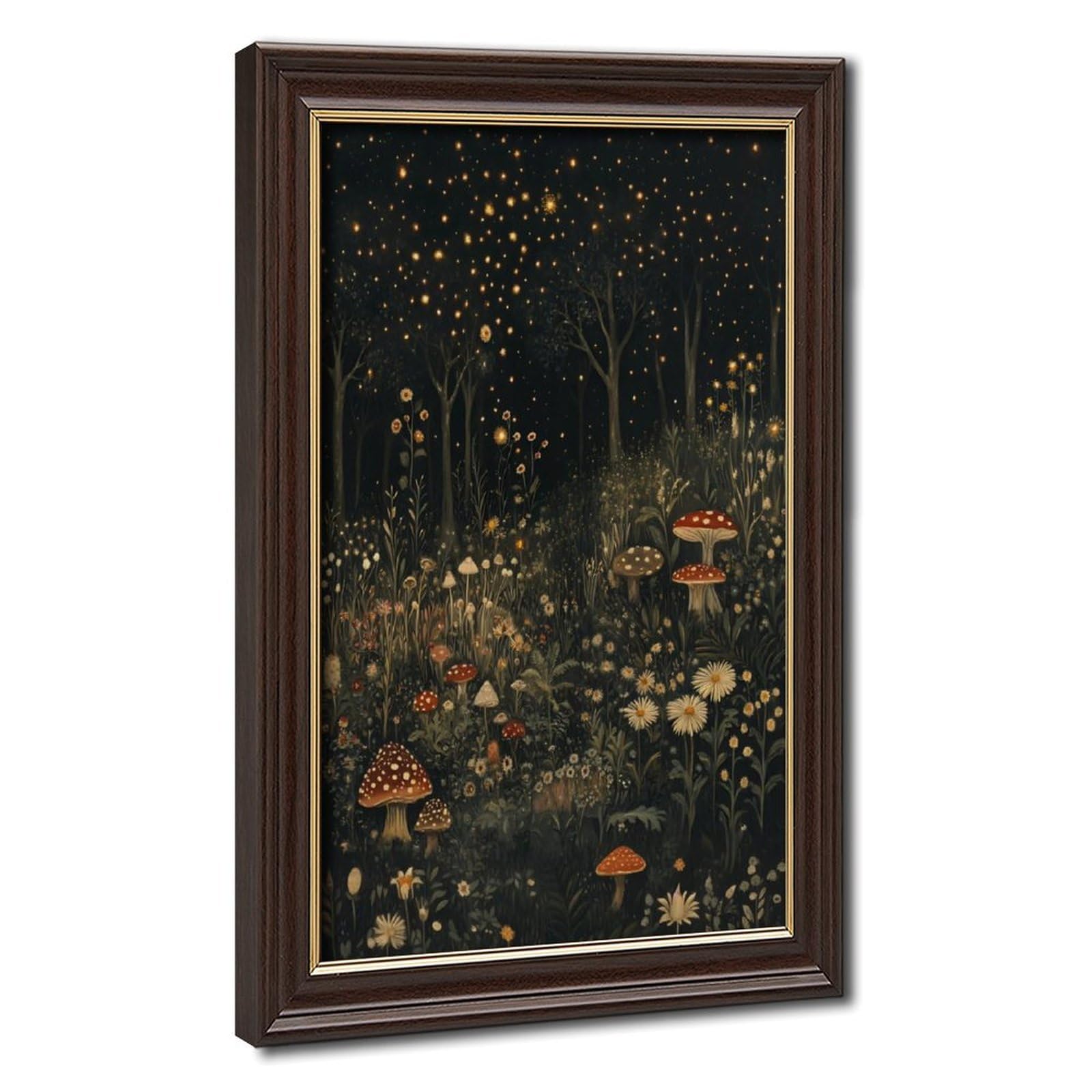 Bareronor Whimsical Forest Poster Canvas Poster Bedroom Decor Landscape Office Room Decor Gift 12" L X 18" W