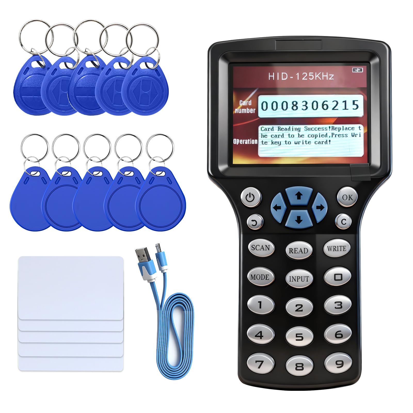 Amazon.com: RFID Copier Reader Writer,Multi-Frequency 125kHz 13.56