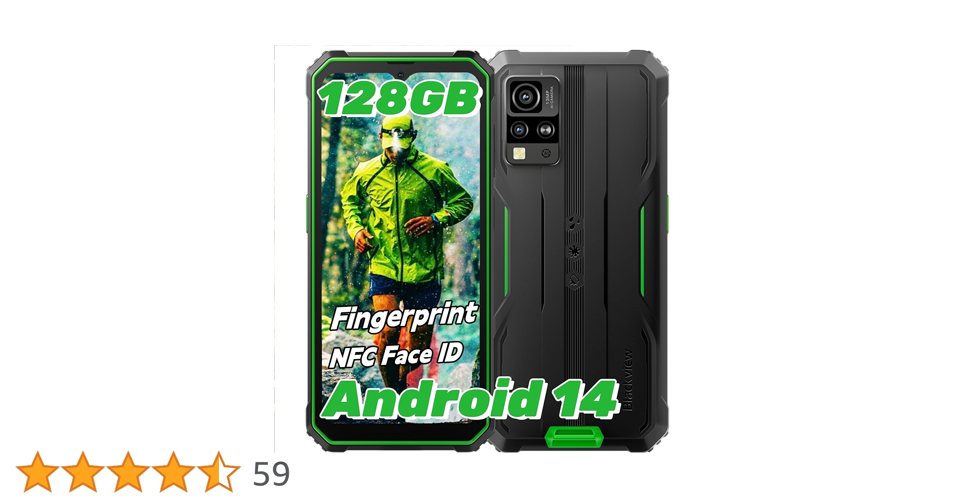 Blackview BV4800 Pro Rugged Smartphone Android 14 12GB+128GB