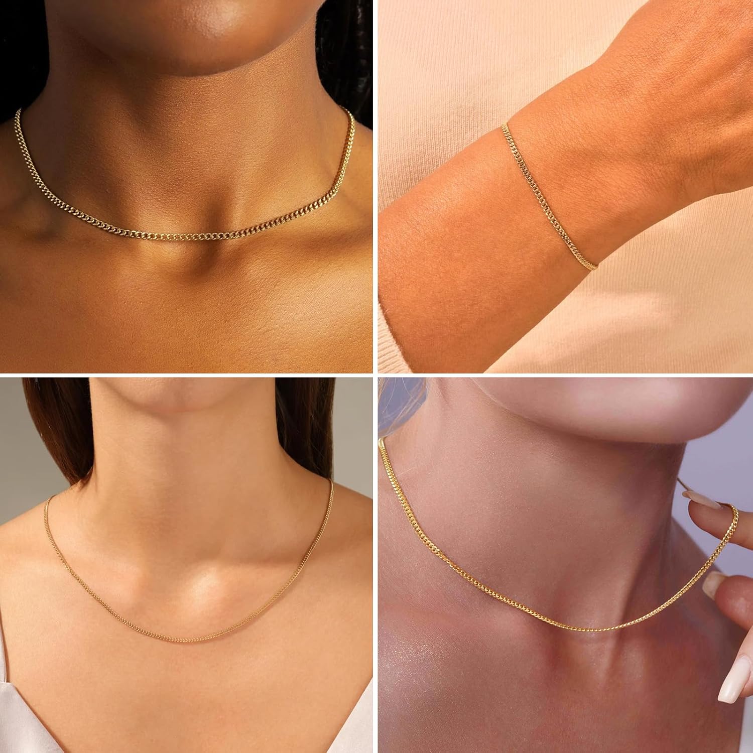 33FT Gold Cuban Chain Roll, 3mm 18K Gold PVD Plated Stainless Steel Curb Link Chains Spool Bulk for DIY Craft Jewelry Making - Image 4