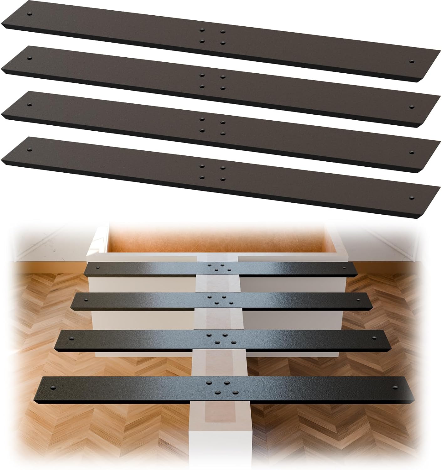 Zonon 4 Pack 20 inch Countertop Support Brackets Hidden Island Flat Wall Support Bracket for Kitchen Outdoor Commercial Spaces DIY Home Renovations Mounting Hardware Included