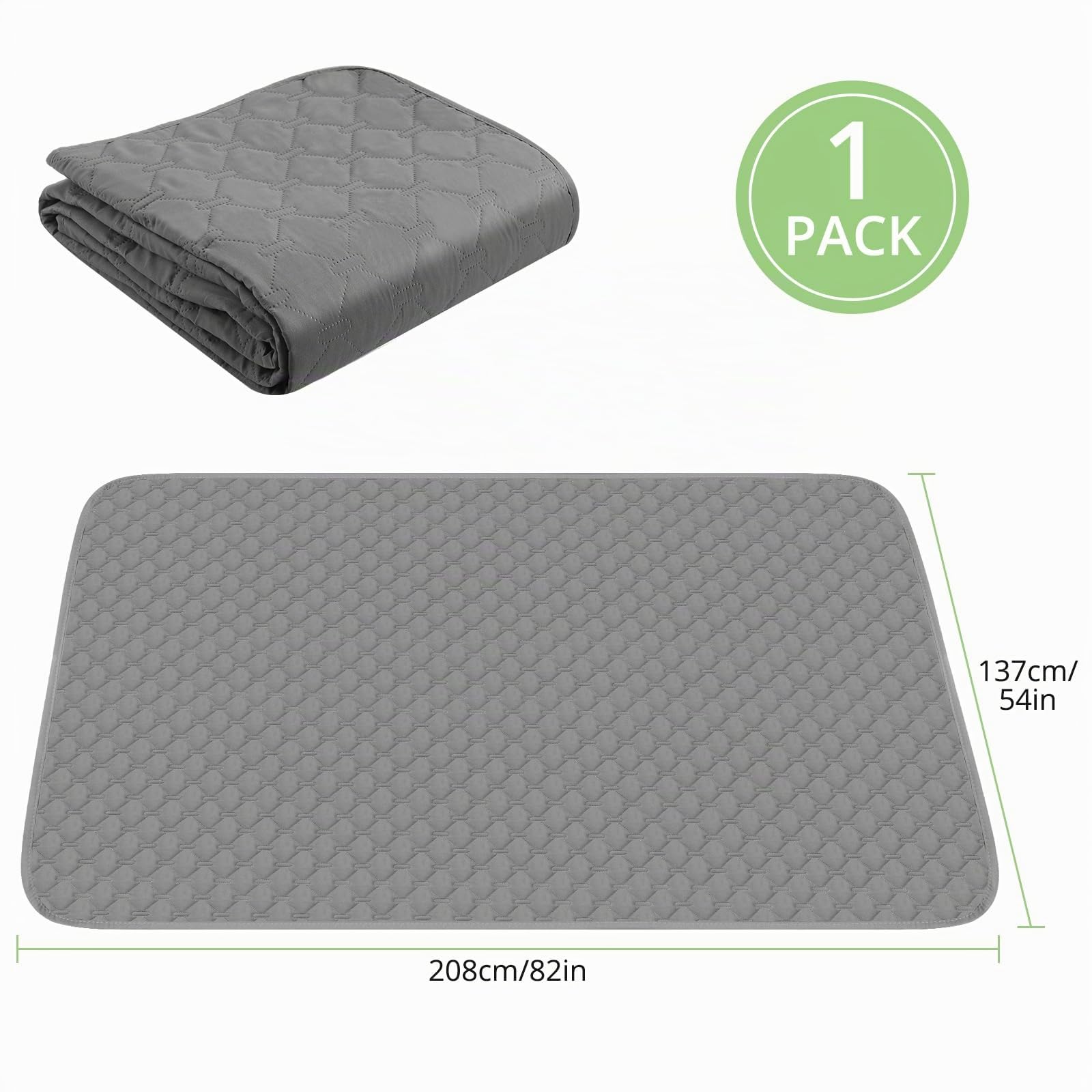 Manta Impermeable para Perros, Almohadilla de Entrenamiento Reutilizable Antideslizante Protector de Muebles, Sofá, Cama Lavable para Cachorros, Perros y Gatos 137 x208 cm
