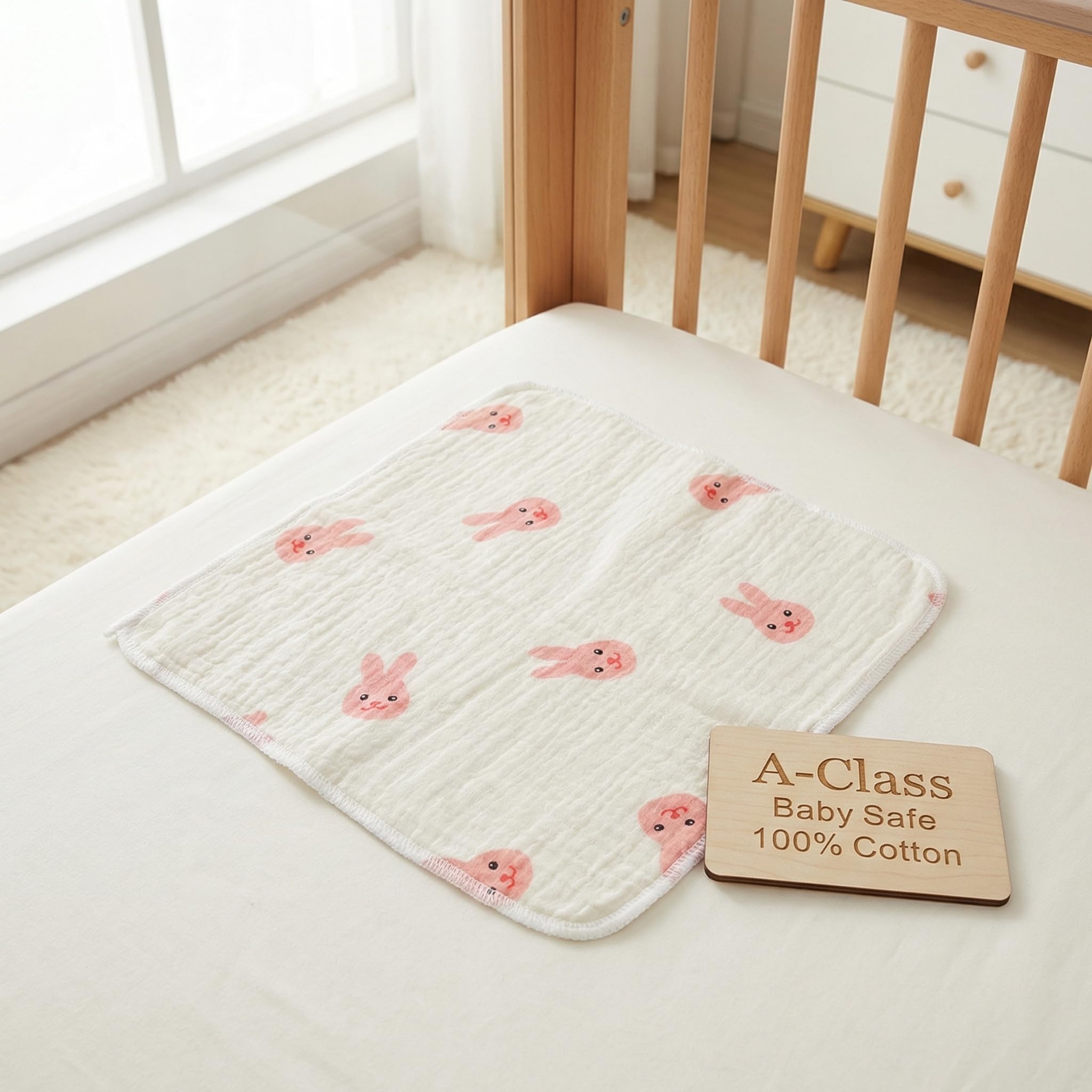 Mussole Neonato Cotone 25x25cm Asciugamani Neonato Puro Cotone 6 Pezzi