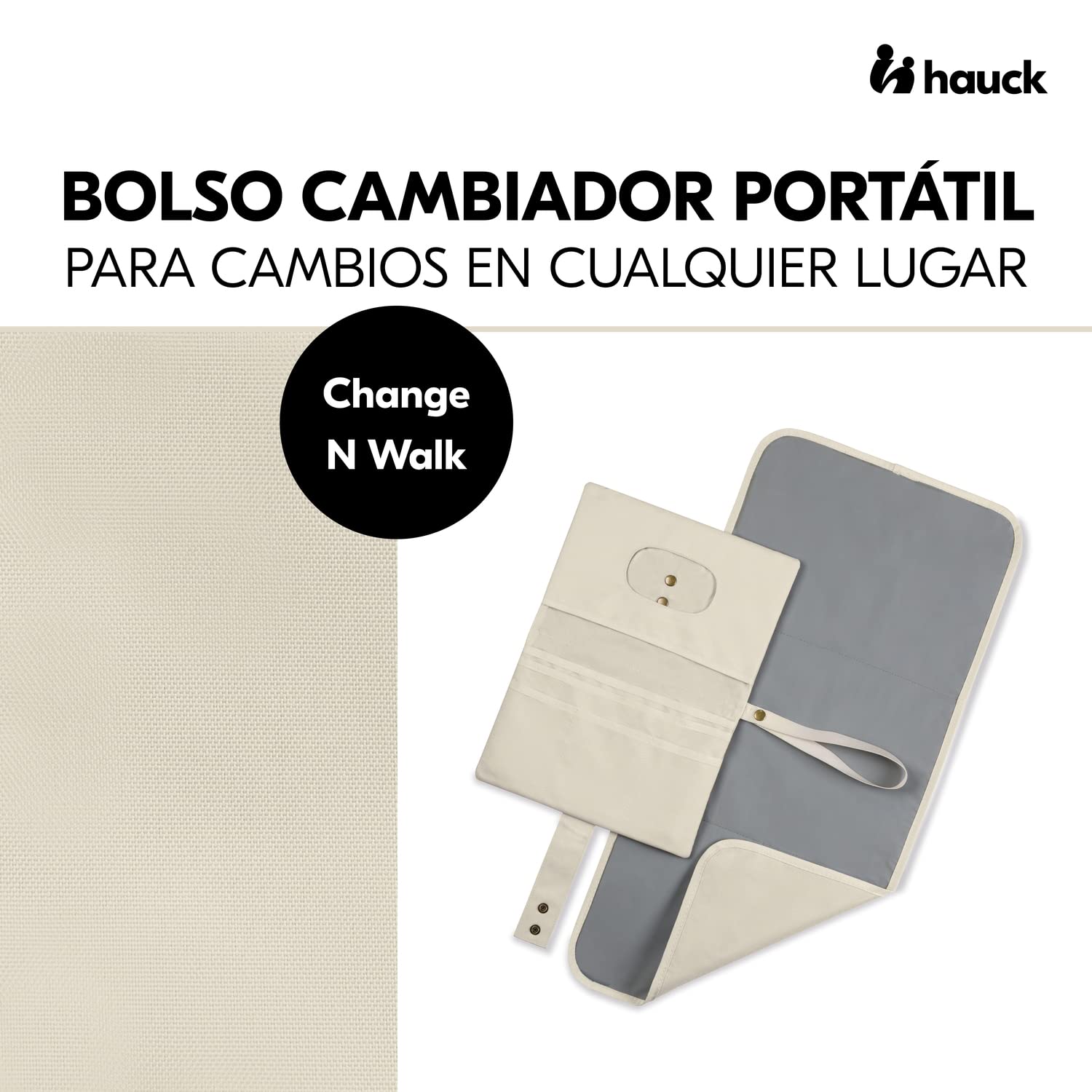 Hauck Cambiador Bebe Portátil, Pañalera Con Asa Para Cochecito, Bolso Lavable de Fibras