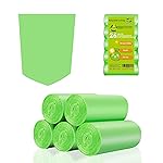 2-2.6 Gallon Trash Bags, Inwaysin Bathroom Garbage Bags, Biodegradable Small Trash Bags, Size Expanded, Clear Green, 10L, 100Bags