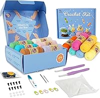 Vista 8 de Crochetta Kit de ganchillo para principiantes, kit de inicio de ganchillo para principiantes con tutoriales en video paso a paso, kits