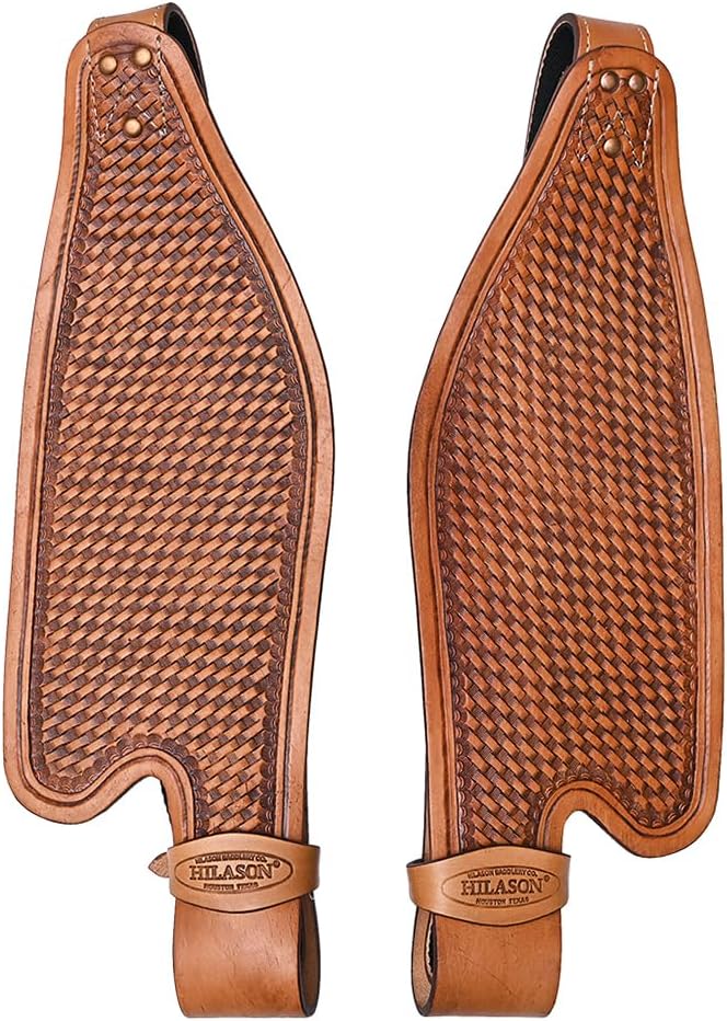 HILASON Hand Tool Leather Saddle Replacement Fender Pair Hobble Strap Tan| | Saddles Fenders Fender| for Horse
