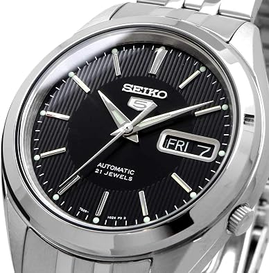 Seiko SNKL23K1 Men's Wristwatch, Seiko 5 Automatic, Bracelet Type