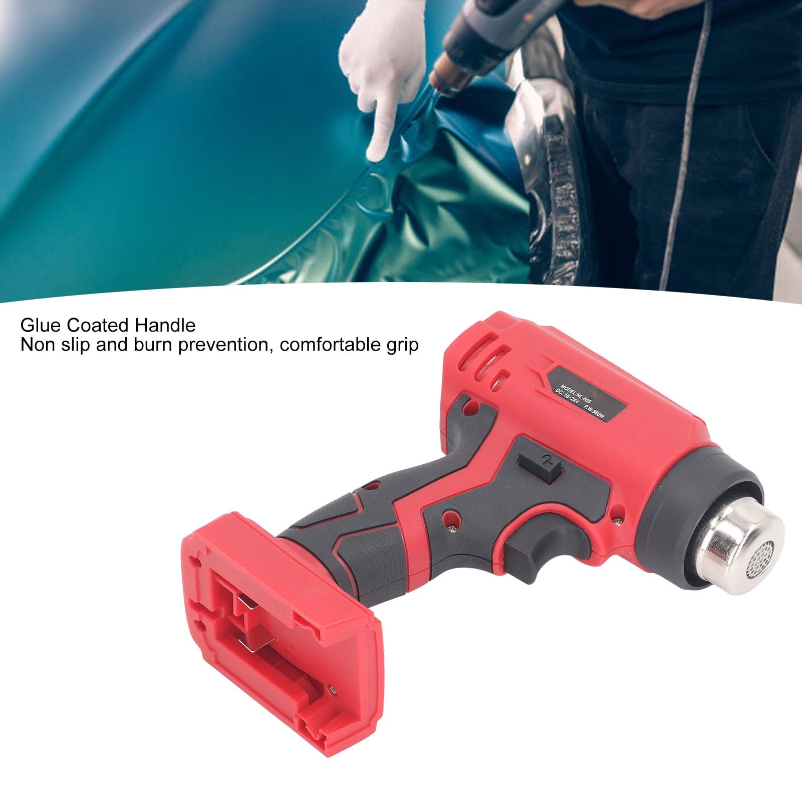 Kit pistolet thermique sans fil Pistolet à air chaud 360 W avec 4 buses