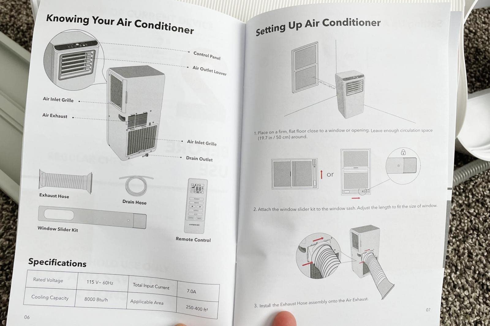 13/mo Finance VAGKRI Portable Air Conditioners 8000 BTU 3in1 AC