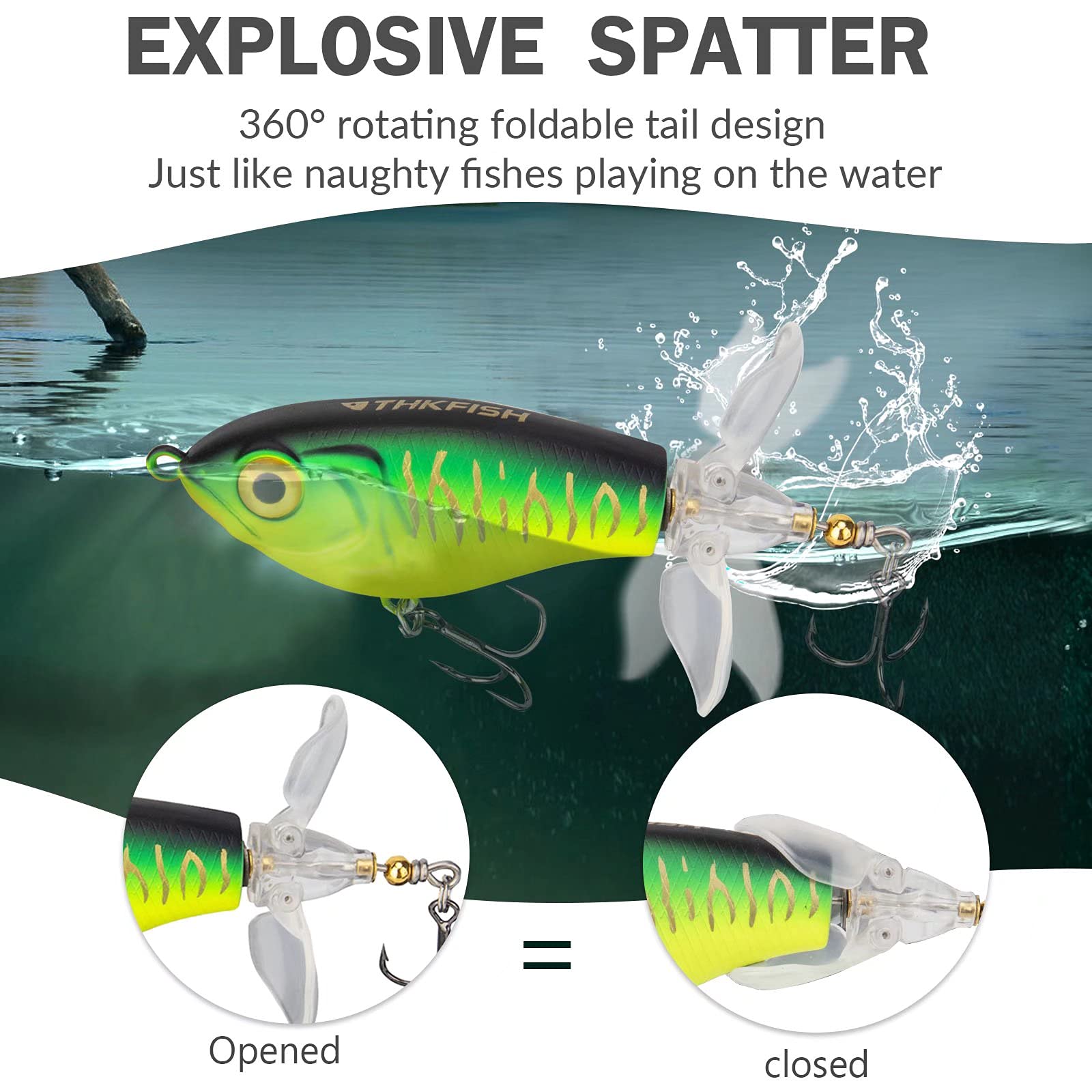 Amazon | THKFISH トップウォータールアー バス釣り セットダブル