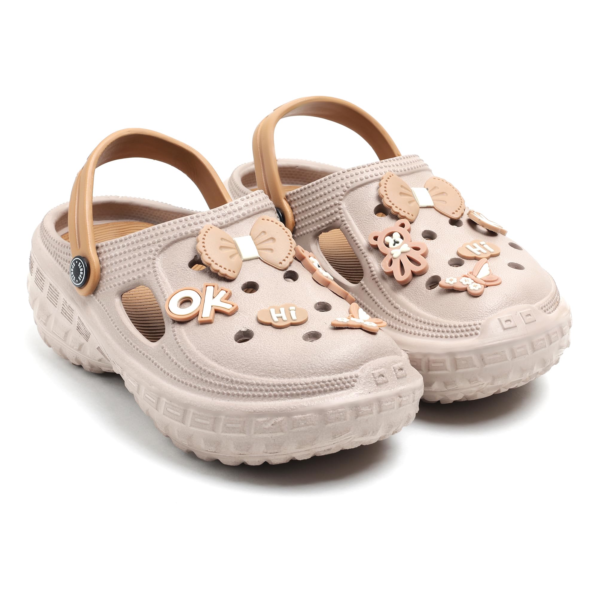 Women's Clog Sandals with Cute Charms, Adjustable Back Strap, Casual Garden Shoes, Cushioned Footbed, Multiple Colors-image-27