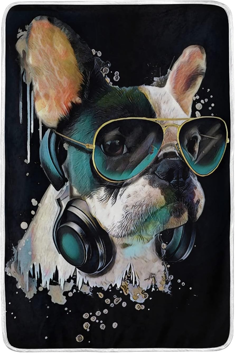 Kaaridream 毛布 二枚合わせ シングル 厚手 ブランケット ひざ掛け 秋冬用 暖かいパグ 犬柄 アニマル 黒 ブラック 可愛い 静電防止 マイクロファイバー 柔らかく肌触り 洗える 2 150cm ブランケット 毛布 Enviroscapesplus Com