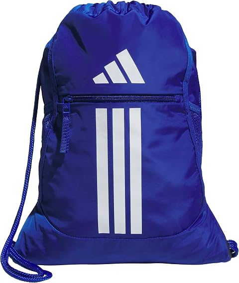 adidas Alliance Sackpack Drawstring Bag | Drawstring Closure, Lightweight, Durable Build, Roomy Compartment, Gym Practice & Game-Day Ready, Locks In Your Phone
