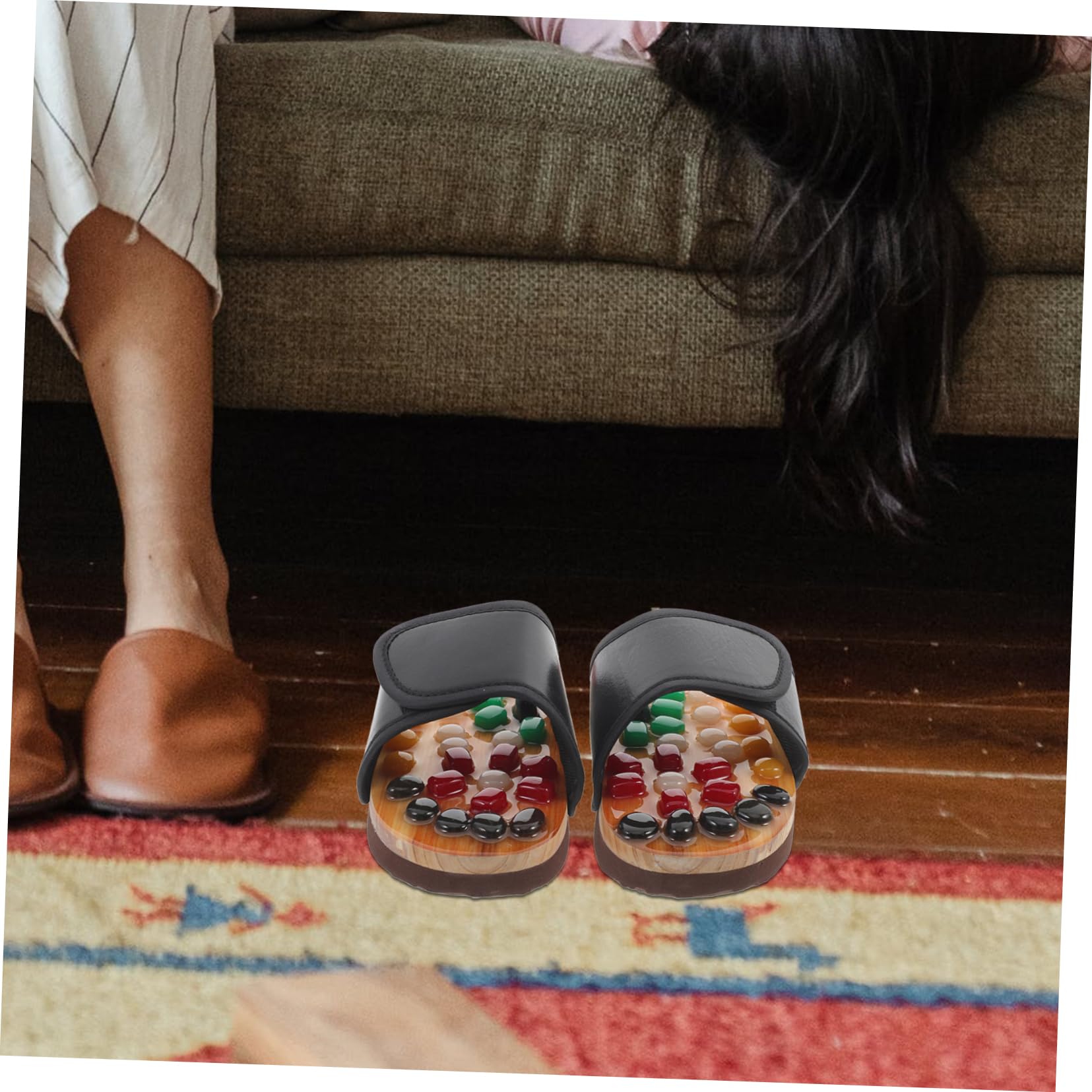 GALPADA Sandales De Massage Pour Points Acupuncture Pantoufles Eva Et Pu Pour Relaxation Chaussures De Santé Pour Fatigués