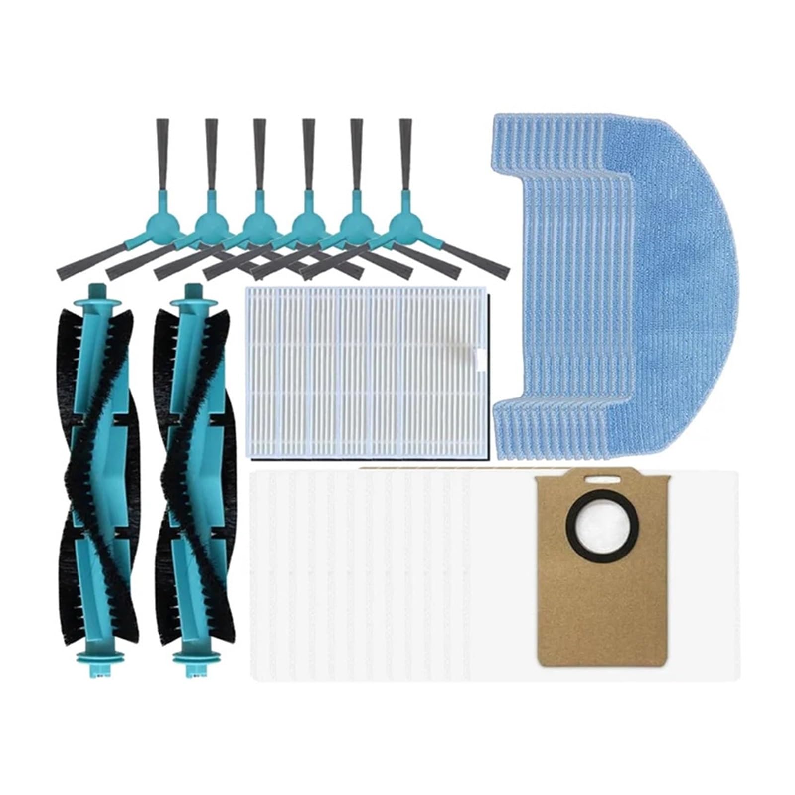 Generisch Bürstenfilter-Moppbeutel-Set, kompatibel mit Ultenic T20 Pro