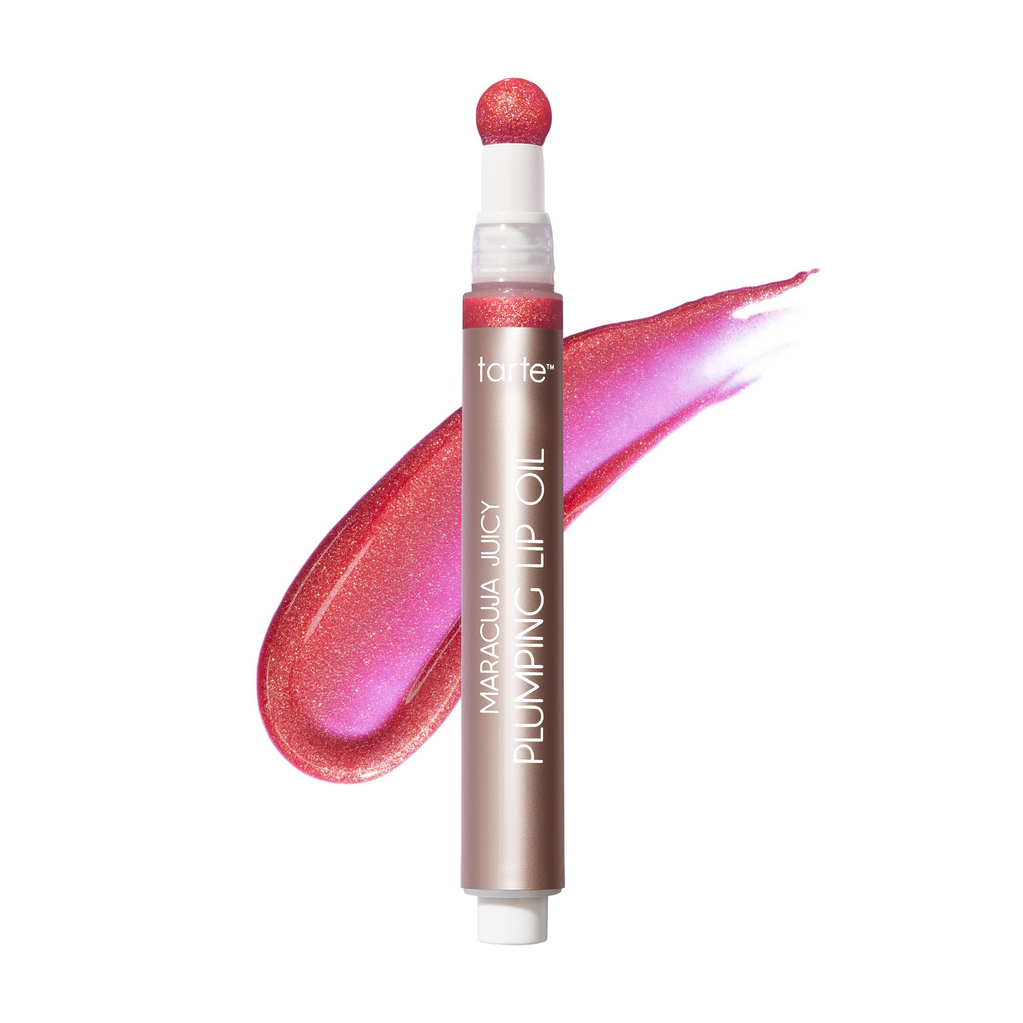 maracuja juicy plumping lip oil - Hydrating & Volumizing Lip Plumper Gloss Balm with Nourishing Hyaluronic Acid & Vitamin E, Plumps & Moisturizes, Vegan & Cruelty Free