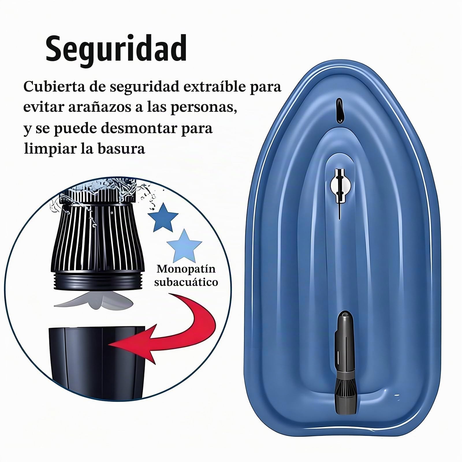 Scooter Acuático Eléctrico Hinchable Moto Acuática Plegable con Motor, 10 Velocidades, 3-9 Km/H | Mando a Distancia | Capacidad De Carga De 220 Kg para Adultos Y NiñOs Nothrusters