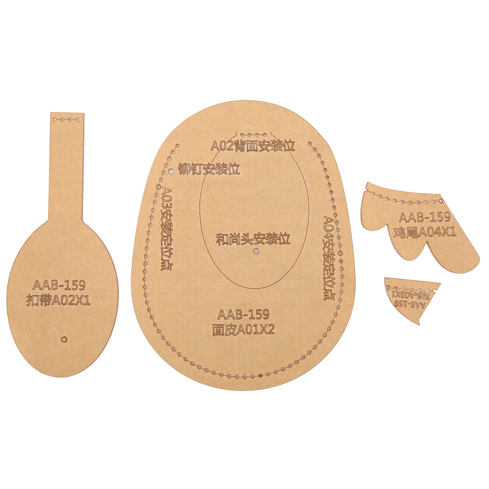 Leather Template, Multifunctional Leather Craft Accessories Wallet Acrylic Template for DIY Leather Crafts for Wallet