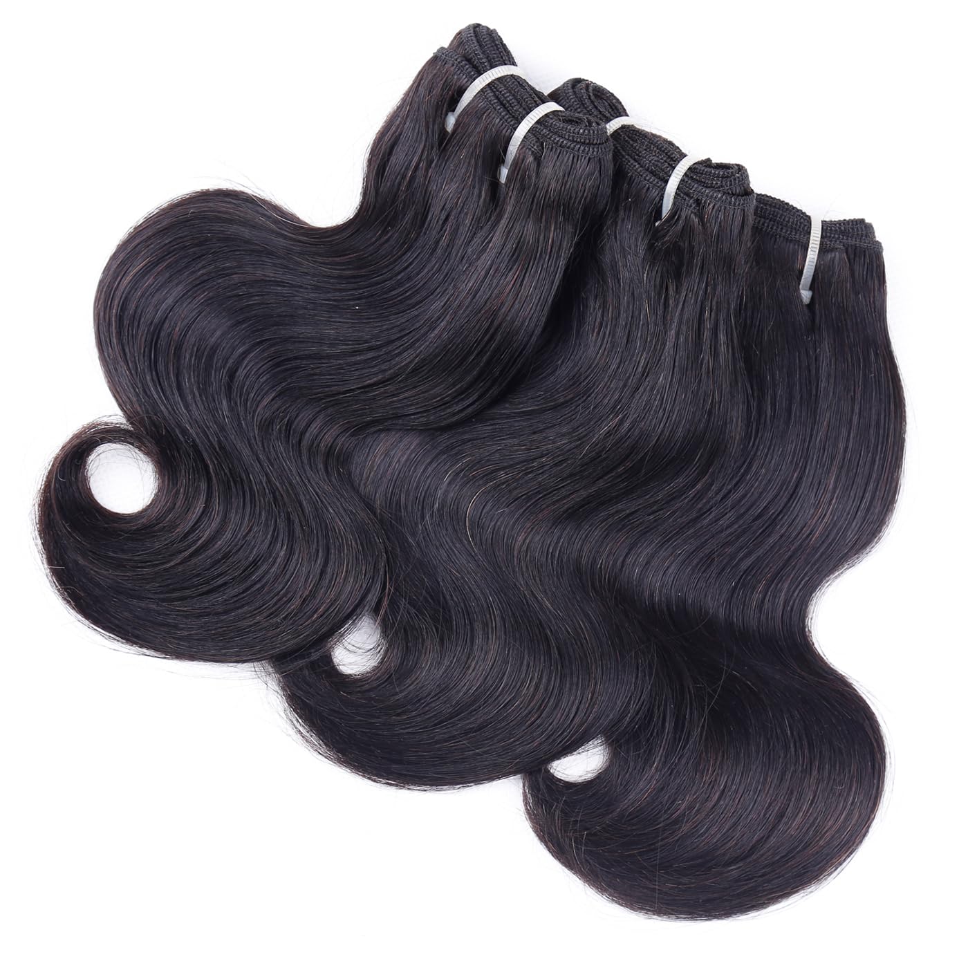 Body Wave Bundles Human Hair 10 Inch 12A Human Hair Bundles 100% Unprocessed Brazilian Virgin Hair Quick Weave Deals Extensions Natural Black Color (10 10 10,3pcs) - Image 2