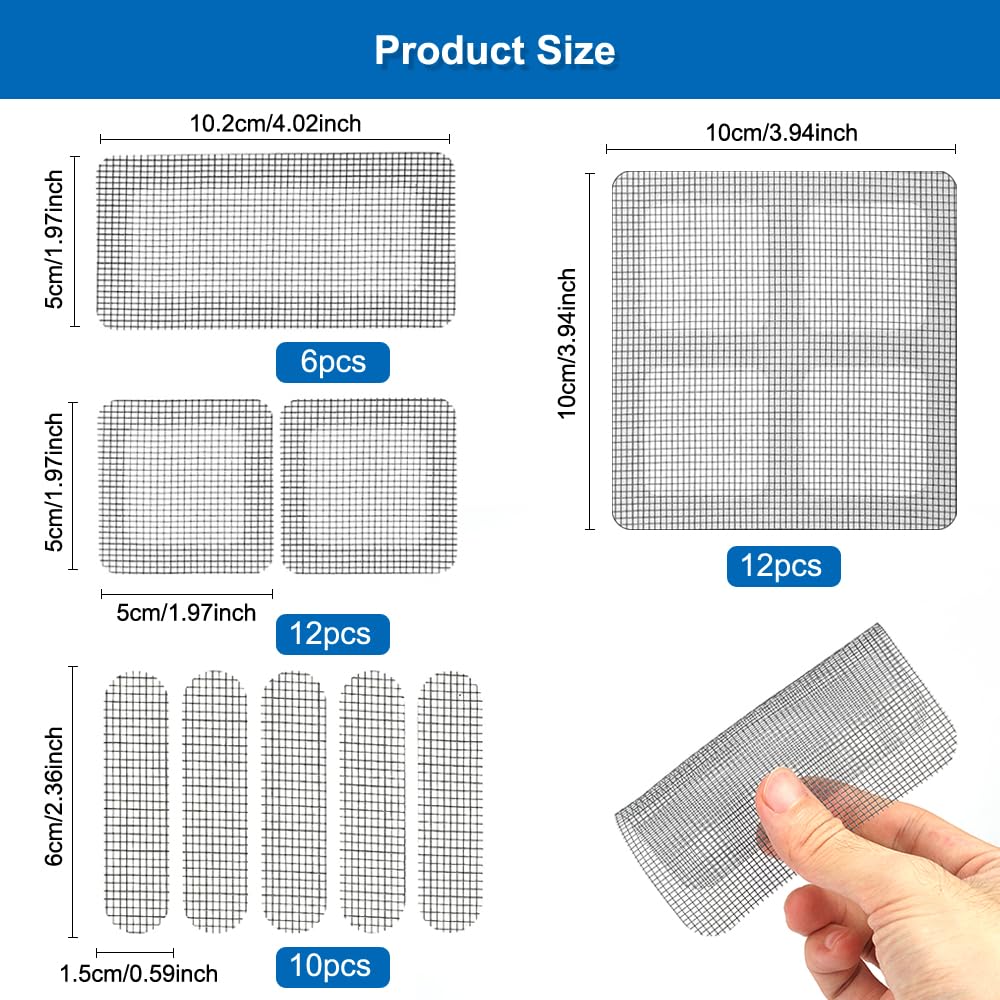 2M INSETTI SCREEN-PATCH Riparazione Rete Zanzara Porta Battente Adesivo - Foto 8