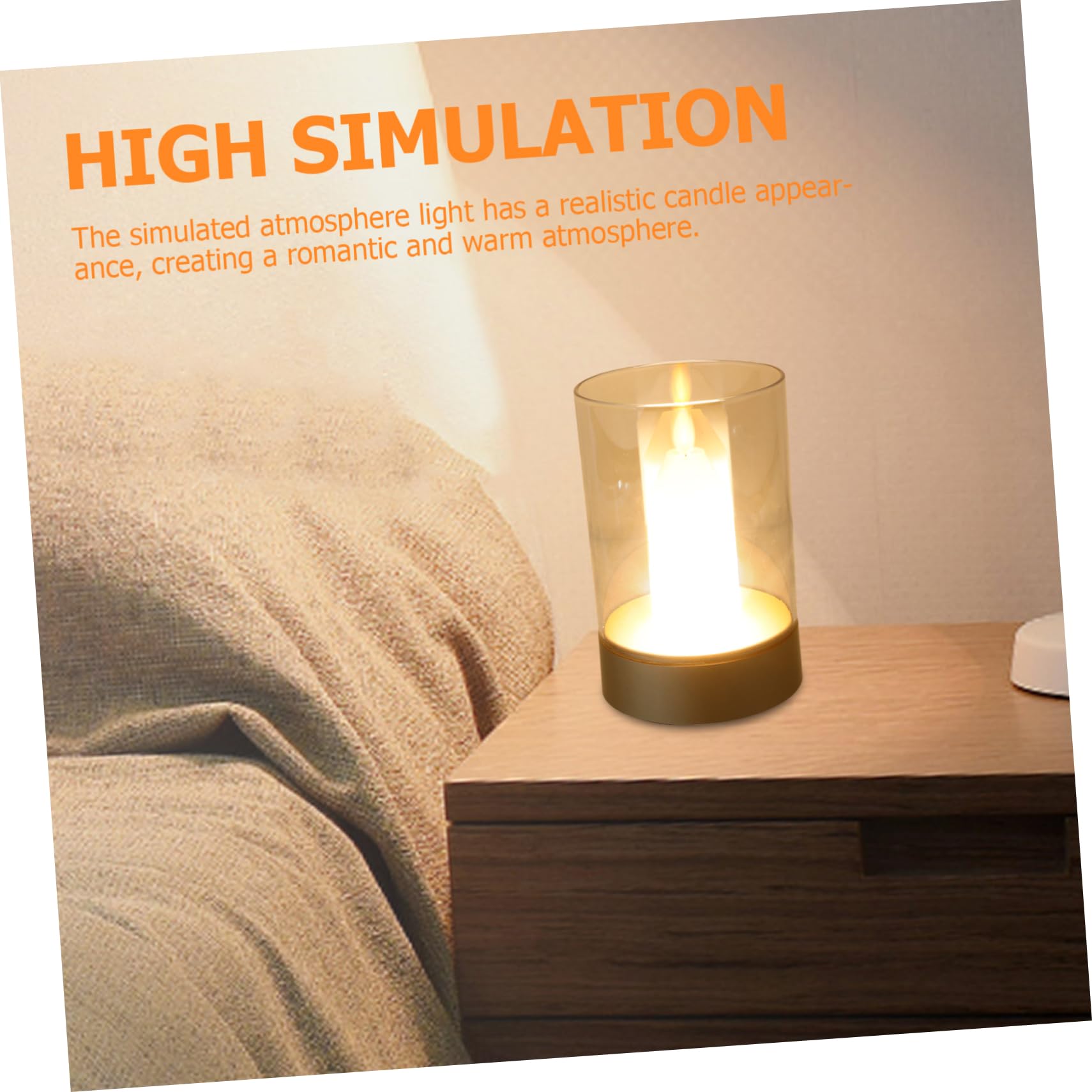Uonlytech Lampada Notturna Led Forma Di Candela Luce Decorativa Da Tavolo Con Sensore Perfetta Per Camere Da Letto e Ambienti Intimi Risparmio Energetico e Design Elegante
