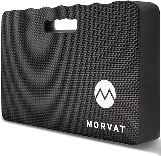 Morvat Extra Thick Kneeling Pad, Gardening, Baby Bath, Exercise & Yoga, High Density Soft EVA Foam, Water Resistant & Lightweight, 17.5x11x1.5in Black