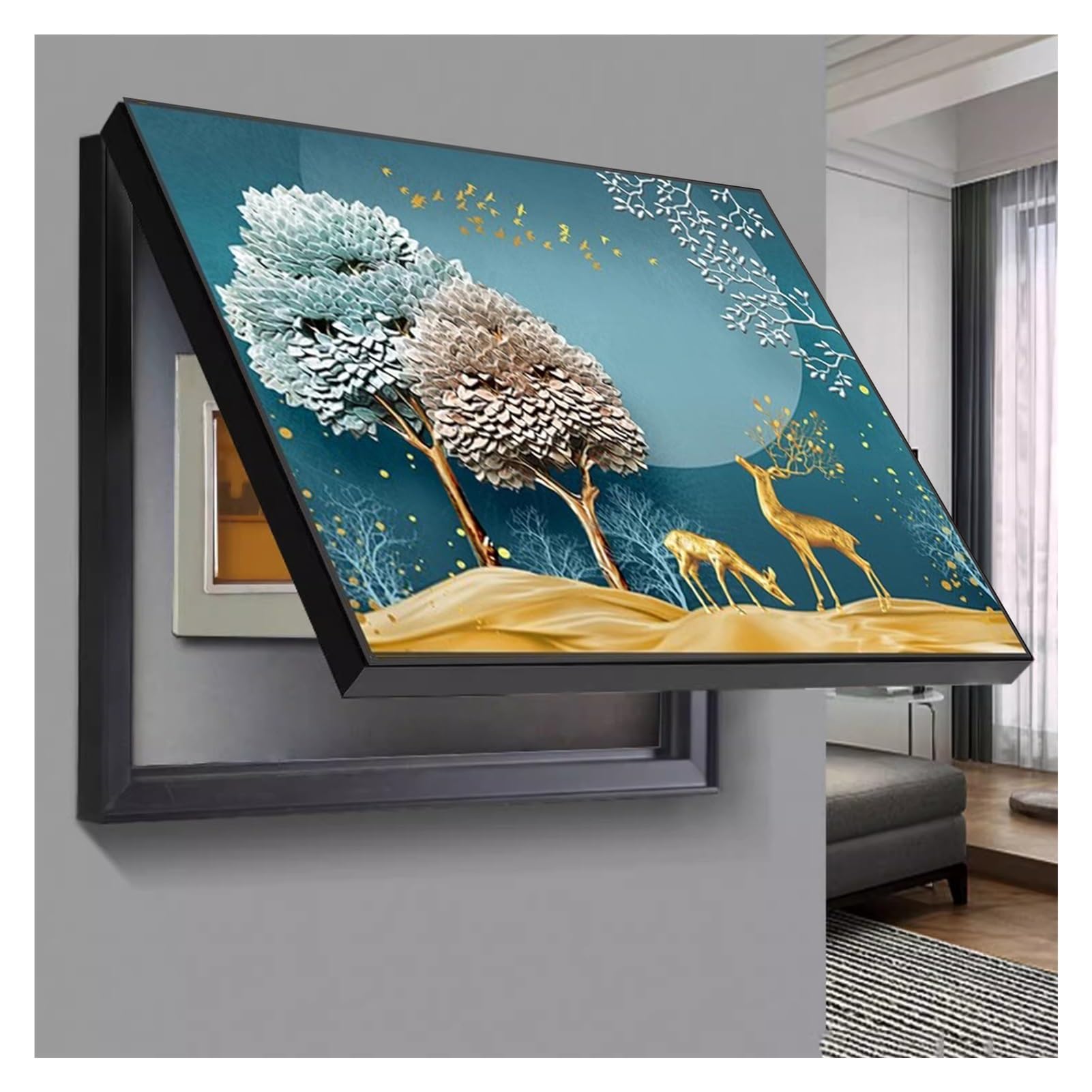 Copertura Decorativa Moderna del Contatore Elettrico Quadro Copri Quadro Elettrico Coperchio Contatore Elettrico Decorativo Quadro Copri Contatore(B,60x50cm)