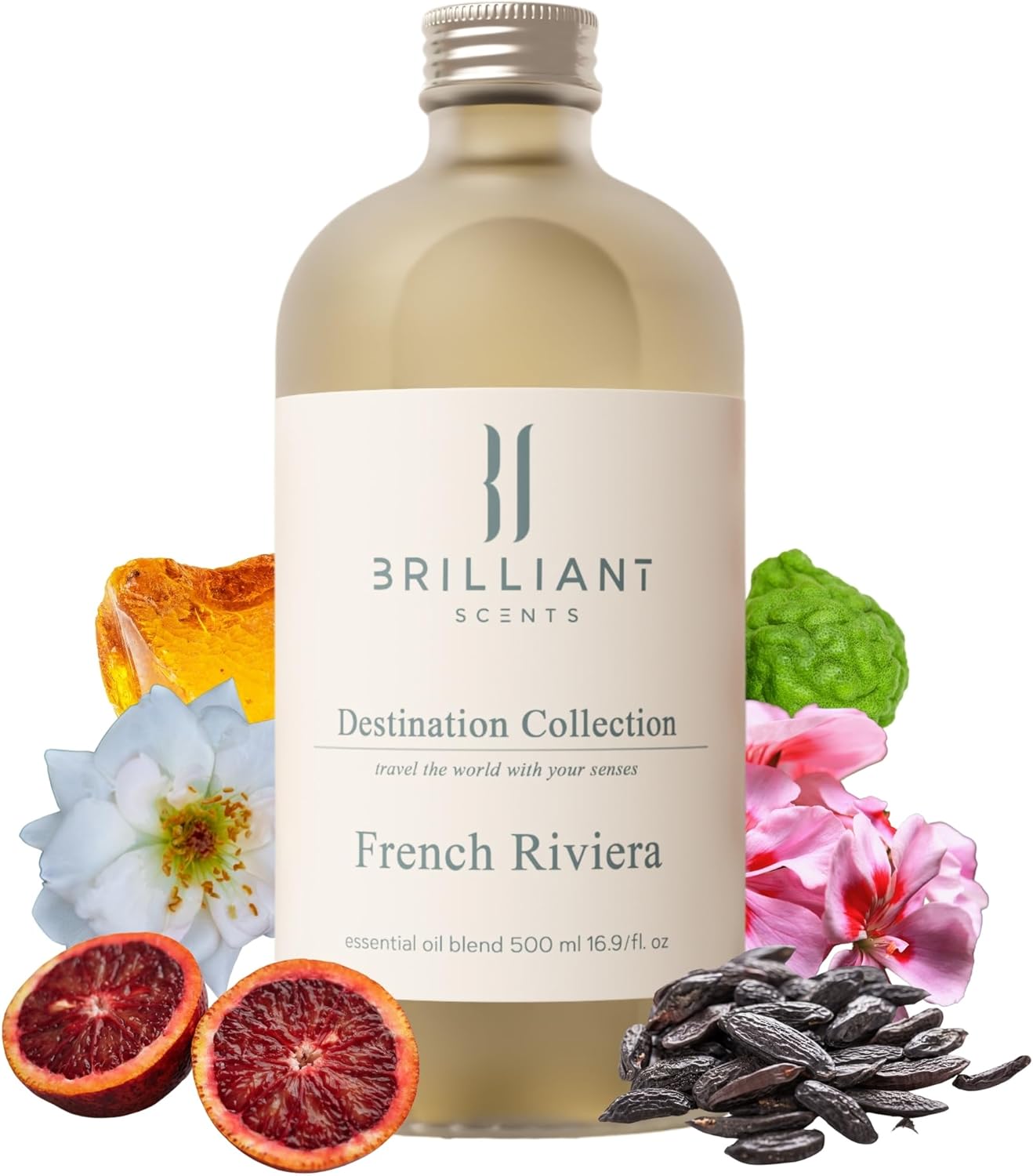 Brilliant Scents Diffuser Oil Refill, Inspired by Chateau De La Begude, Hotel Series Aroma Scents, Essential Oils Set for Home, Fragrance Oil for Candle Making, Home, 50 ML, French Riviera - Image 2