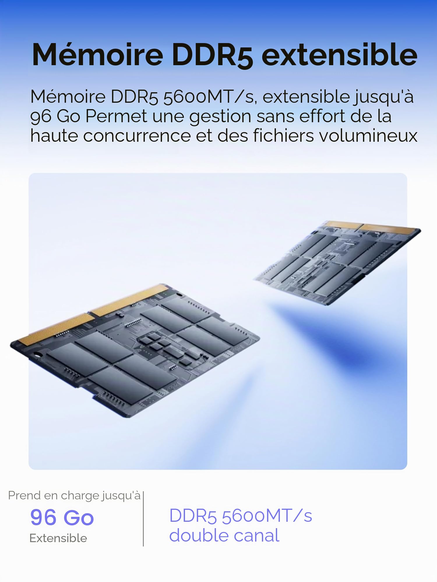 MINISFORUM N5 Air NAS de Bureau à 5 Baies, processeur AMD Ryzen 7 255 (8C/16T), Barebone, Dual DDR5 Slots Jusqu'à 96 Go, 1x 10GbE, 1x 5GbE, 2 Ports USB 4.0 (8K), HDMI 8K, OCuLink, 3xM.2 Slot