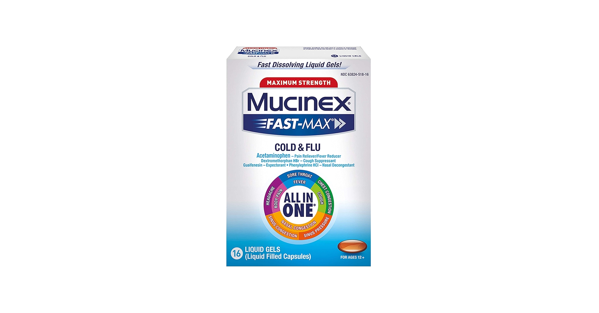 Amazon.com: Mucinex Maximum Strength Fast-Max Cold & Flu All