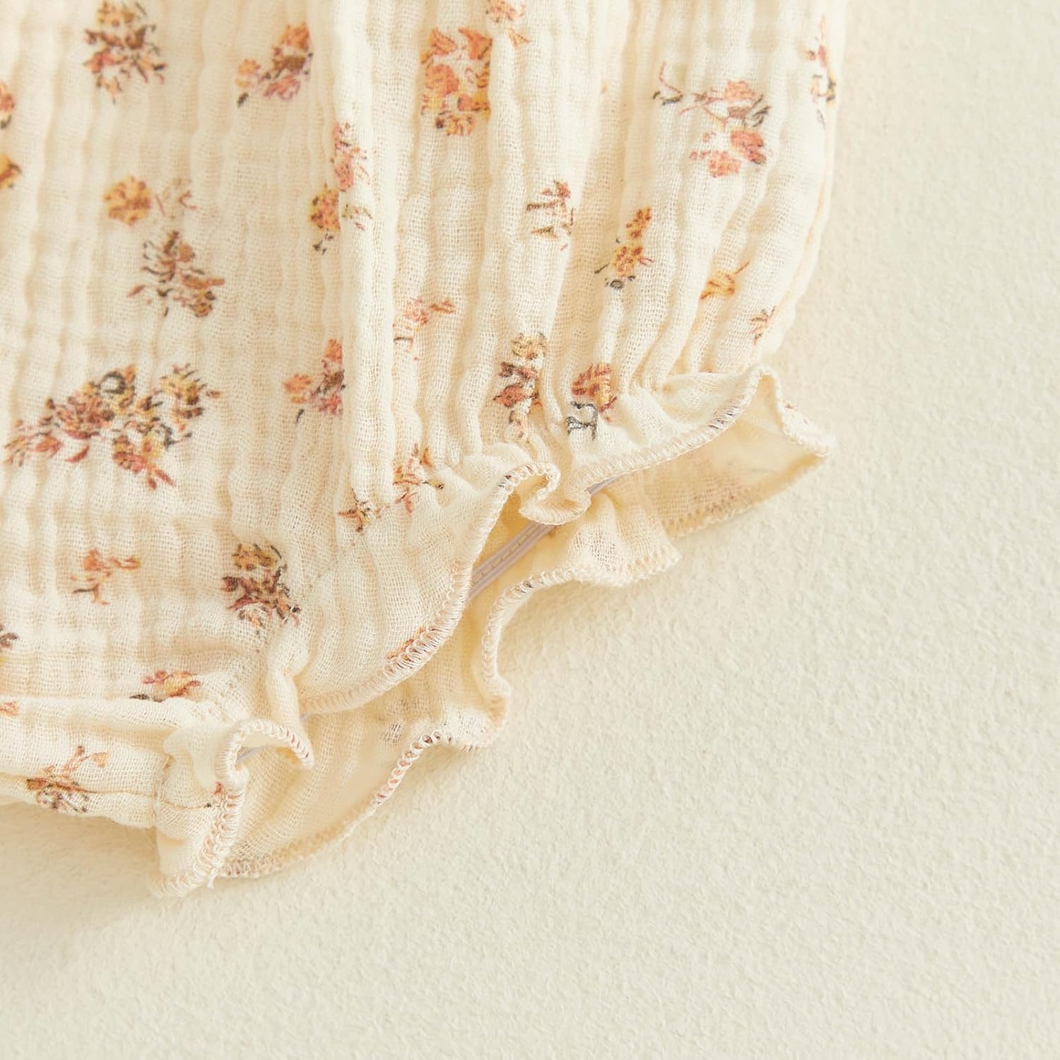 TheFound Baby Girl Summer Outfit Floral Print Fly Sleeve Ruffled Top Bowknot Elastic Waist Short Casual Toddler Baby Clothes - Image 9