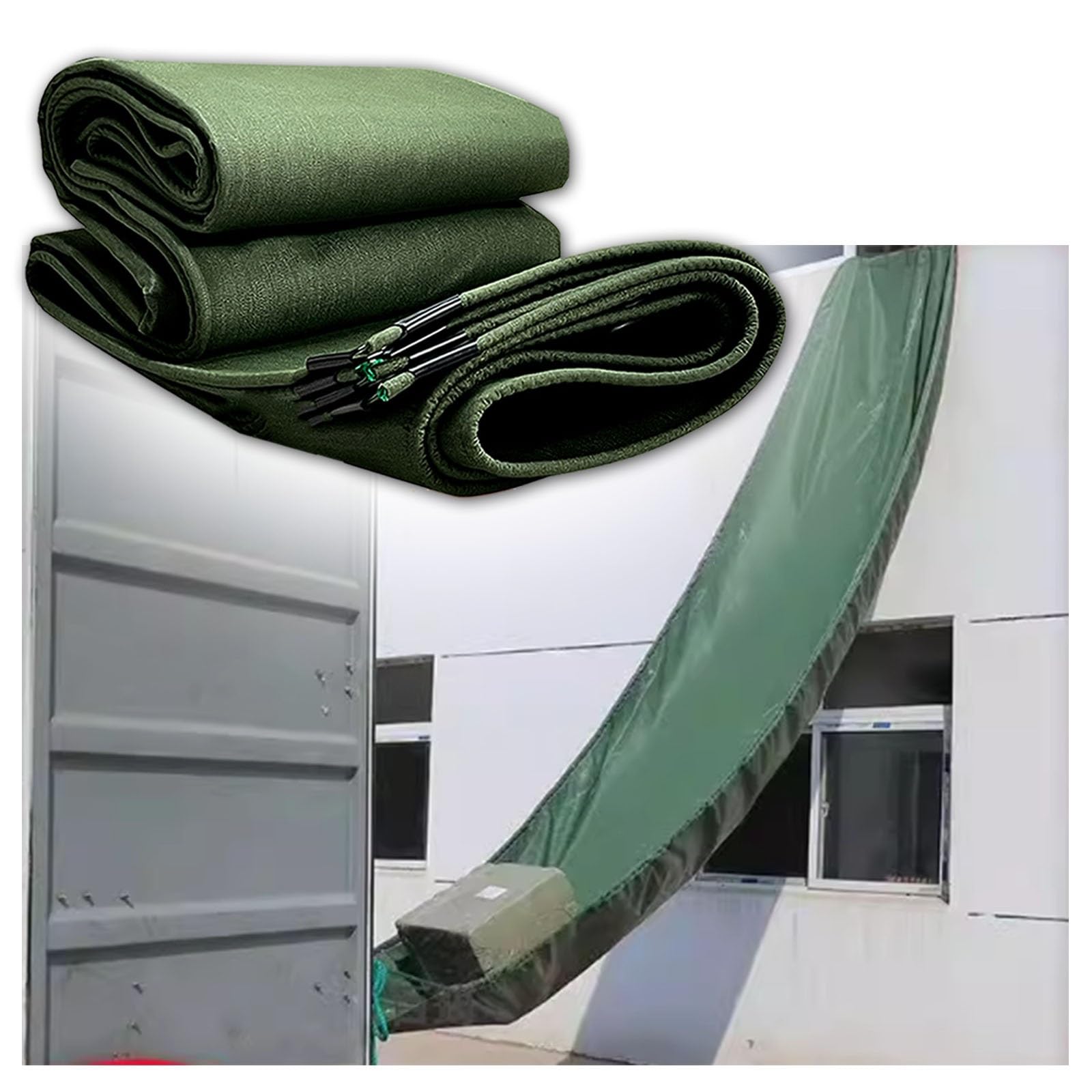 GLDYTVF Canvas Chute,High-Altitude Unloading Canvas Chute - Durable Tarpaulin Slides & Conveyor for Efficient Warehouse Unloading in Tall Buildings (2x25m, 1.5x18m)