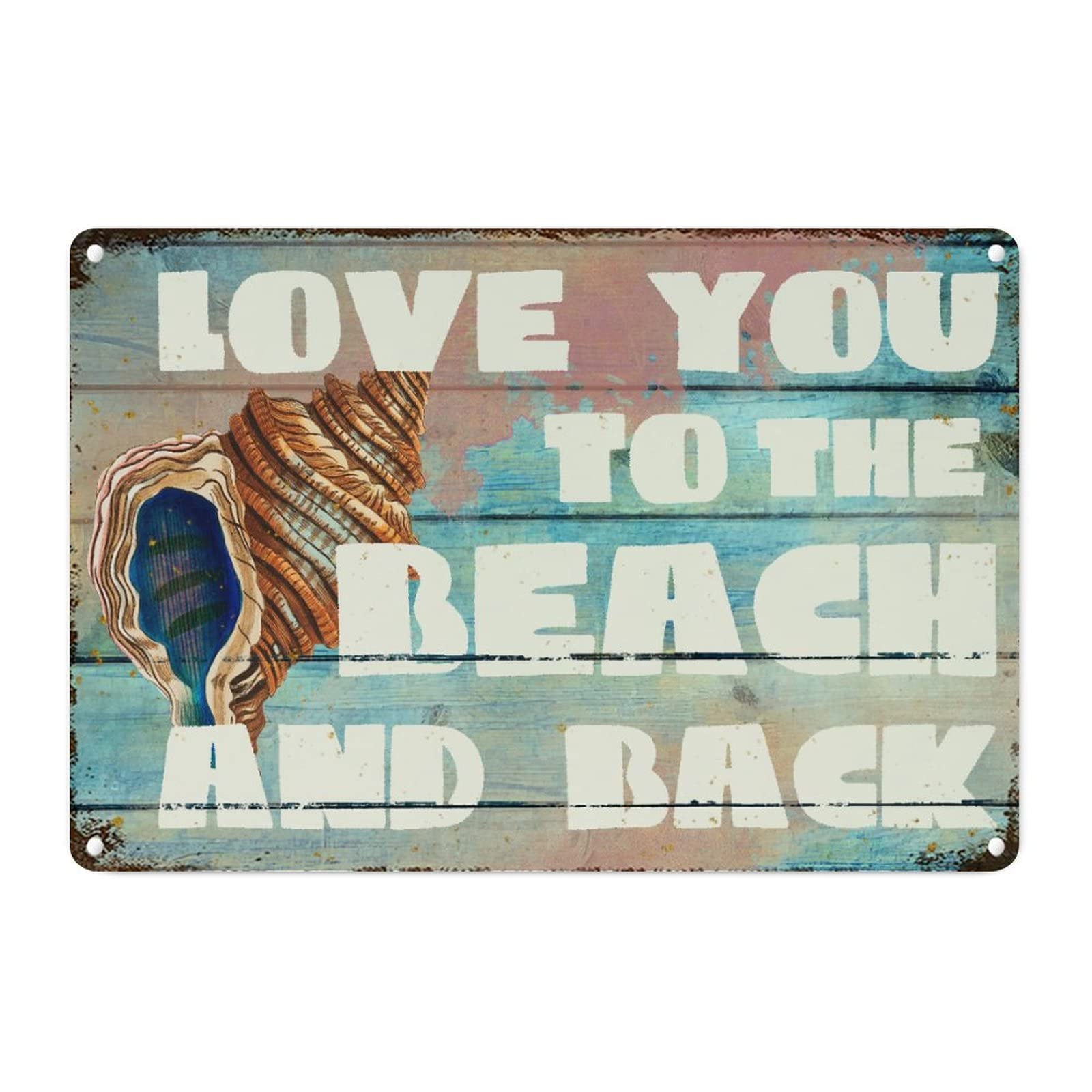Plaque murale pieuvre bleue en métal 30x45 cm Snail Love