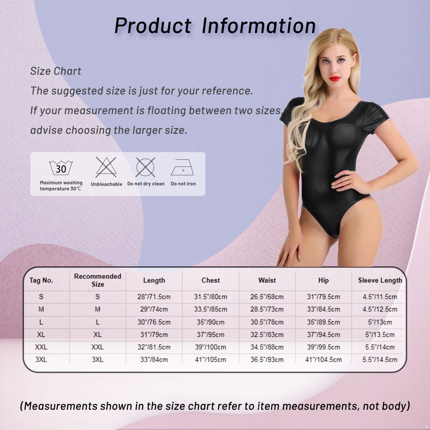 Jhaoyu Body brillante para mujer, de manga corta, metálico, para danza, con aspecto mojado, traje de baile, traje de danza