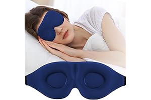 3D Contoured Blue Sleep Mask for Light Blocking