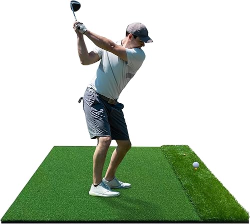Golf Hitting Mat,4X5feet Golf Traning Mat,Premium Artificial Turf with 10mm Non-Slip Rubber FoamGolf Practice Hitting Mat for IndoorOutdoor