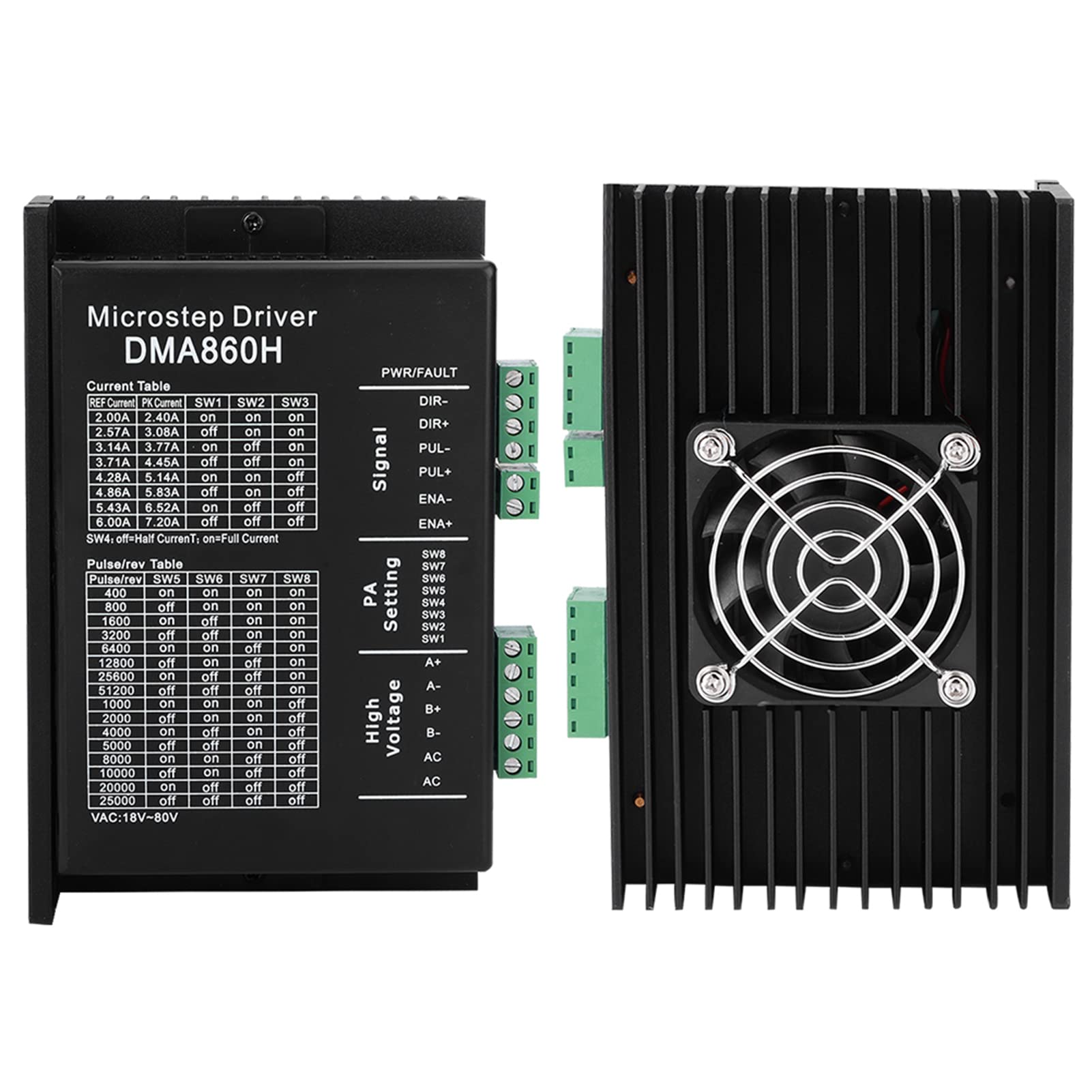 Oumefar 1pc DMA860H Motor Driver 2 4 7 2A Digital CNC 32 Bit 18 80VAC Motor Driver Ultra Low Noise for Machine Equipment