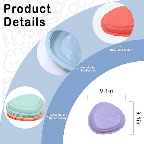 Miniatura 3 de makarci Stepping Stones para niños, 6 piezas de juguetes sensoriales para niños pequeños, coordinación y habilidades motoras para jugar en