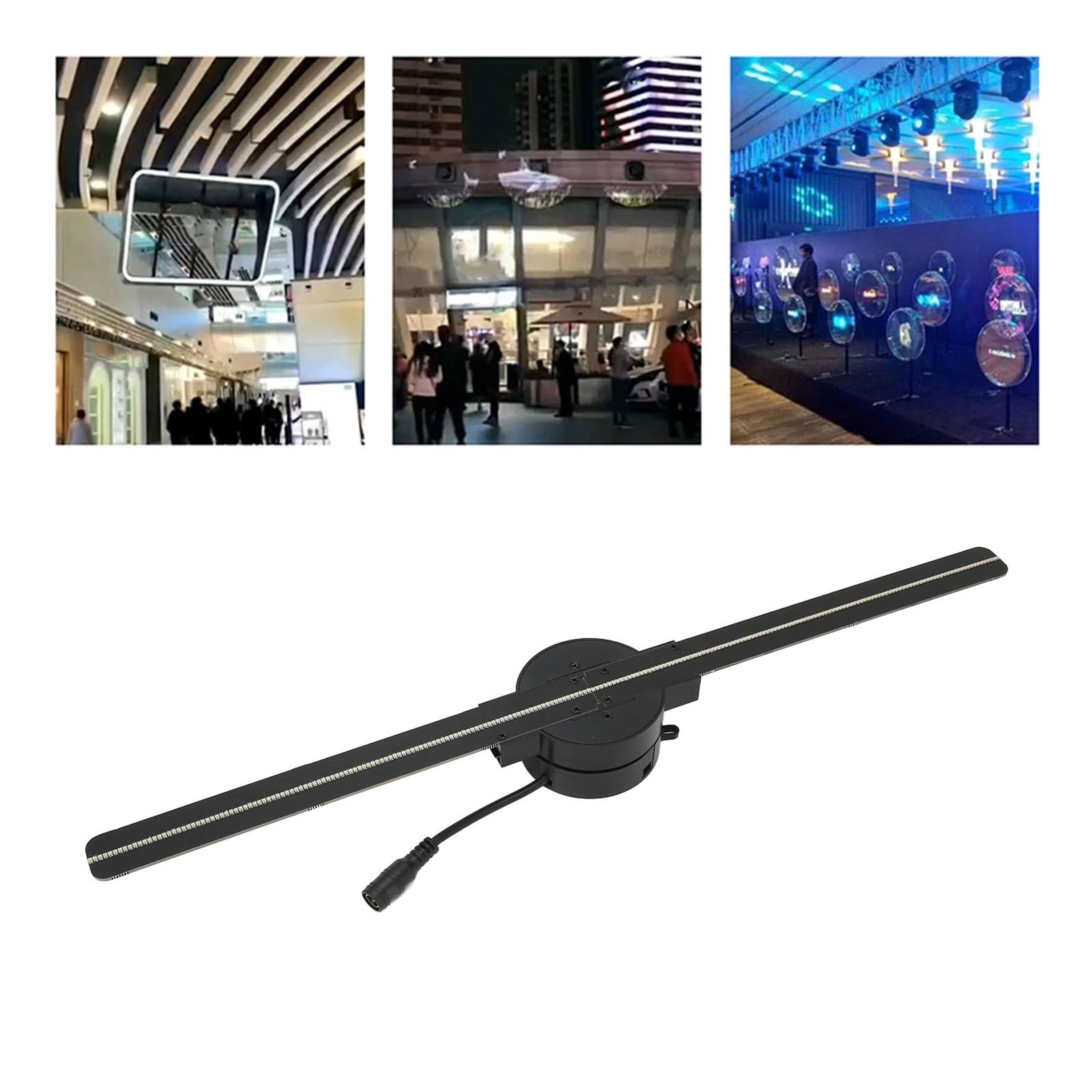 Ventilatore con ologramma 3D Ventilatore Olografico 3D Da 16,5 Pollici 2000x224 Proiettore 3D Con 224 Perline Luminose A LED For La Pubblicità Di Negozi Aziendali per insegne di negozi aziendali, bar,