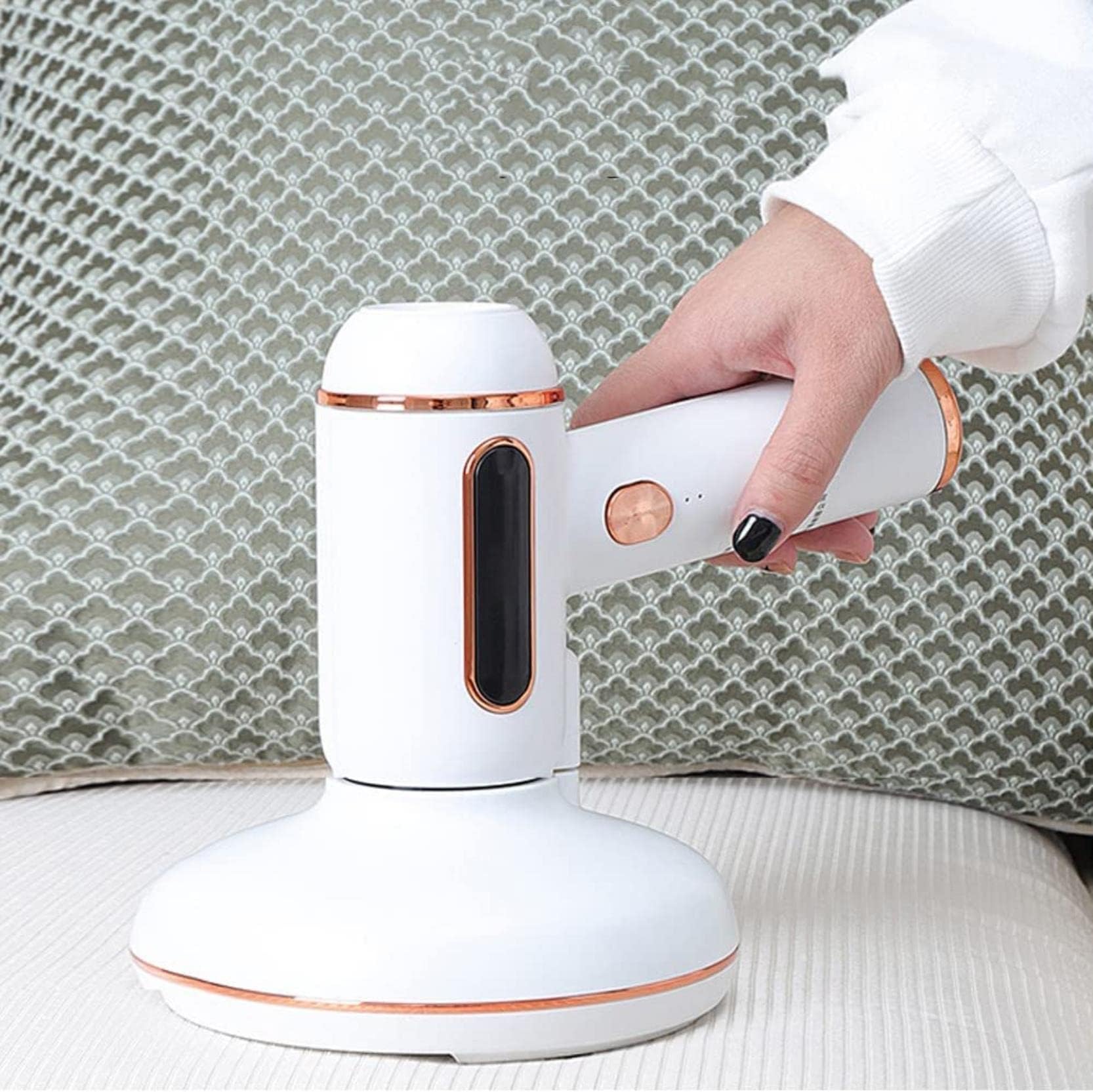 Vacuum Cleaner Mites Removal Instrument,Wireless Handheld Mattress Cleaner hine UV Deep Cleaning 7500Pa Dust Mite Remover for Upholstery & Mattresses,White