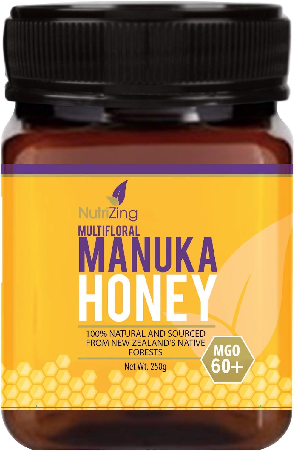 NutriZing’s Manuka Honey 60+ ~ 100% Pure Honey ~ Made in New Zealand ~ 250g