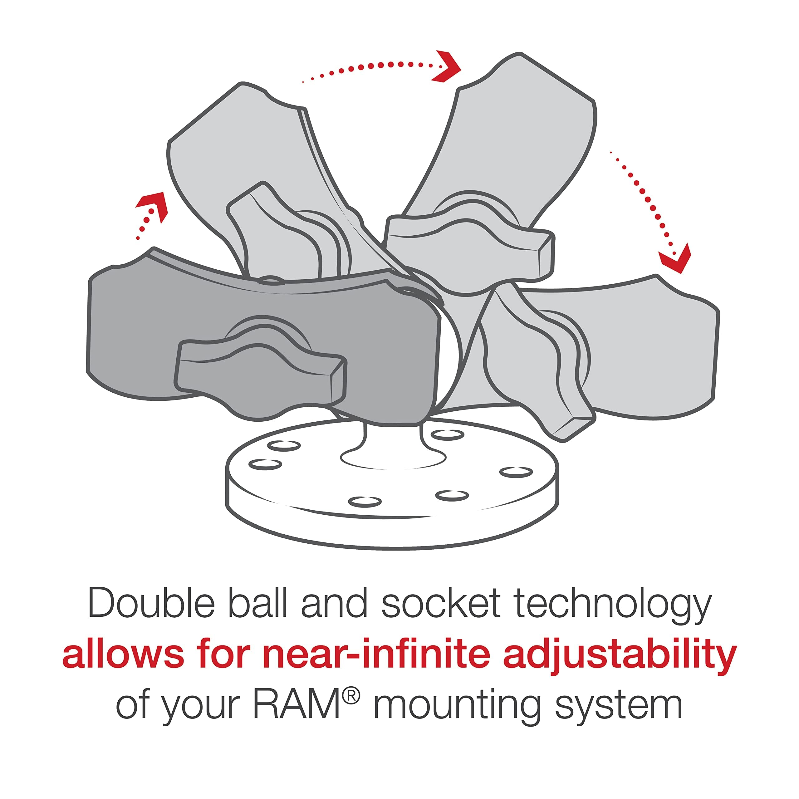 ASTA PICCOLA SU CUI ADATTARE TUTTI I TIPI DI BASI E ATTACCHI RAM-MOUNT RAM-B-201U-A