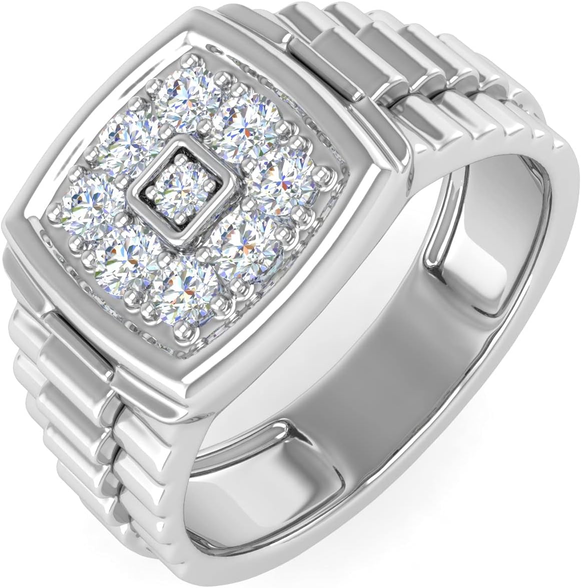 1/2 Carat Men's Diamond Wedding Band Ring in 14K Gold (I1-I2 Clarity)