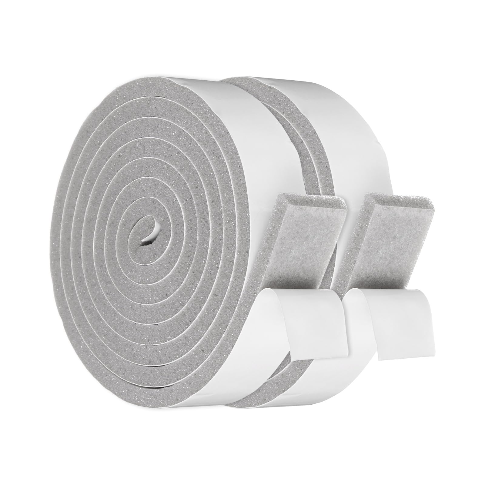 sourcing map 30mmx8mm Foam Weather Stripping, Self Adhesive Door Seal Insulation Strips, Soundproofing Foam Seal Tape for Door/Window, Air Conditioning (2 Meter Total Length in 2 Roll)
