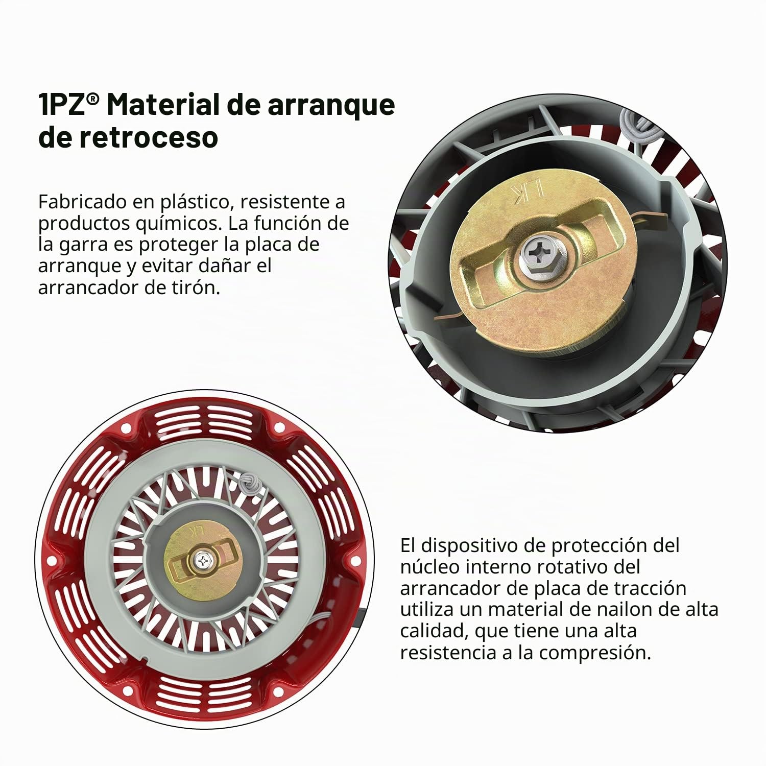 1PZ FPS-X39 Arrancador de retroceso Pull Start Reemplazo para Honda GX340 GX390 GX610 GX620 188F 11hp 13hp 28400-ZEE3-W01ZA Generador Motor Lanzador Arrancador de tirar Arranque de retroceso