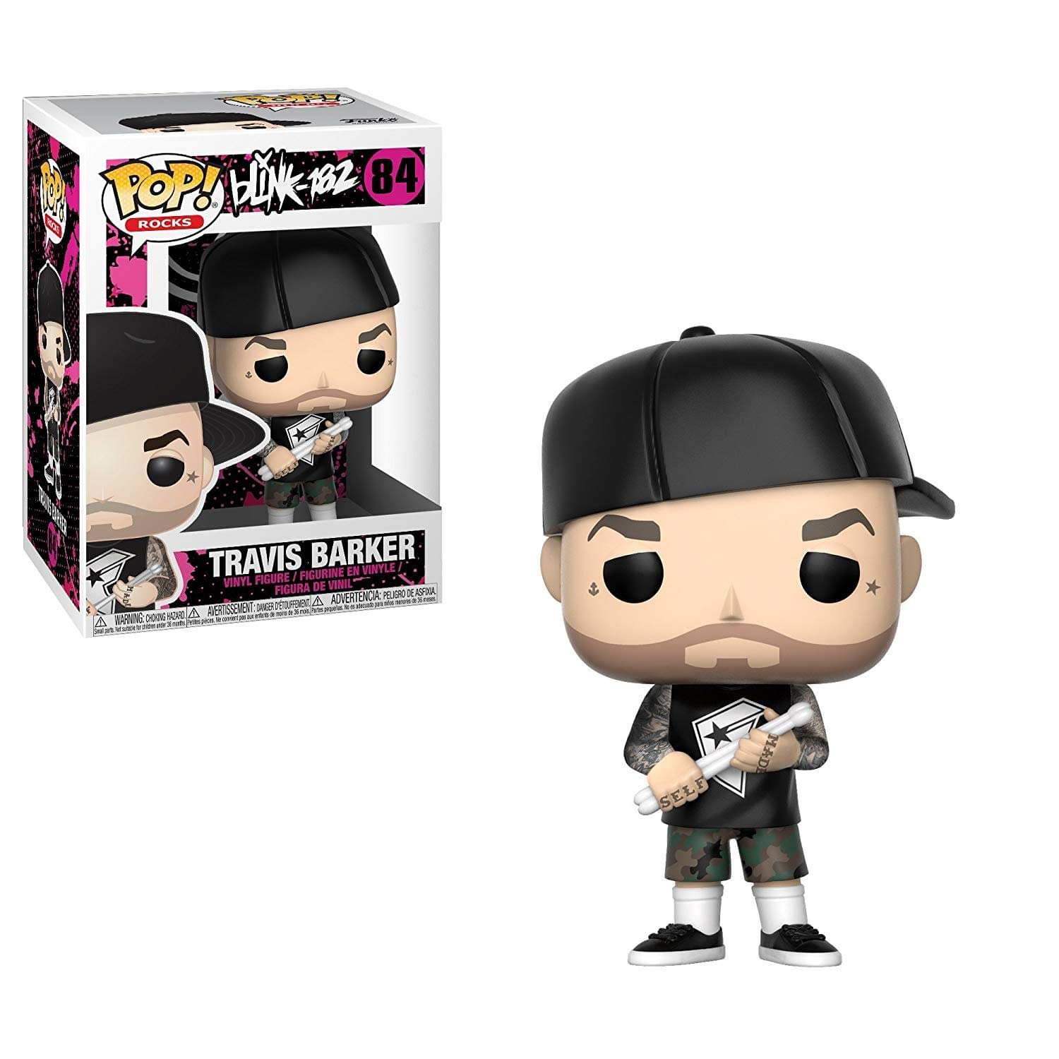 FunkoPop Rocks: Blink 182 - Travis Barker Collectible Figure, Multicolor
