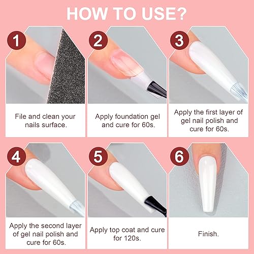 Miniatura 6 de SAVILAND Juego de esmaltes de gel  6 colores de 0.3 fl oz (0.3 fl oz), esmalte de uñas de gel de Navidad, rojo, negro, gris, remojado, UV, LED,