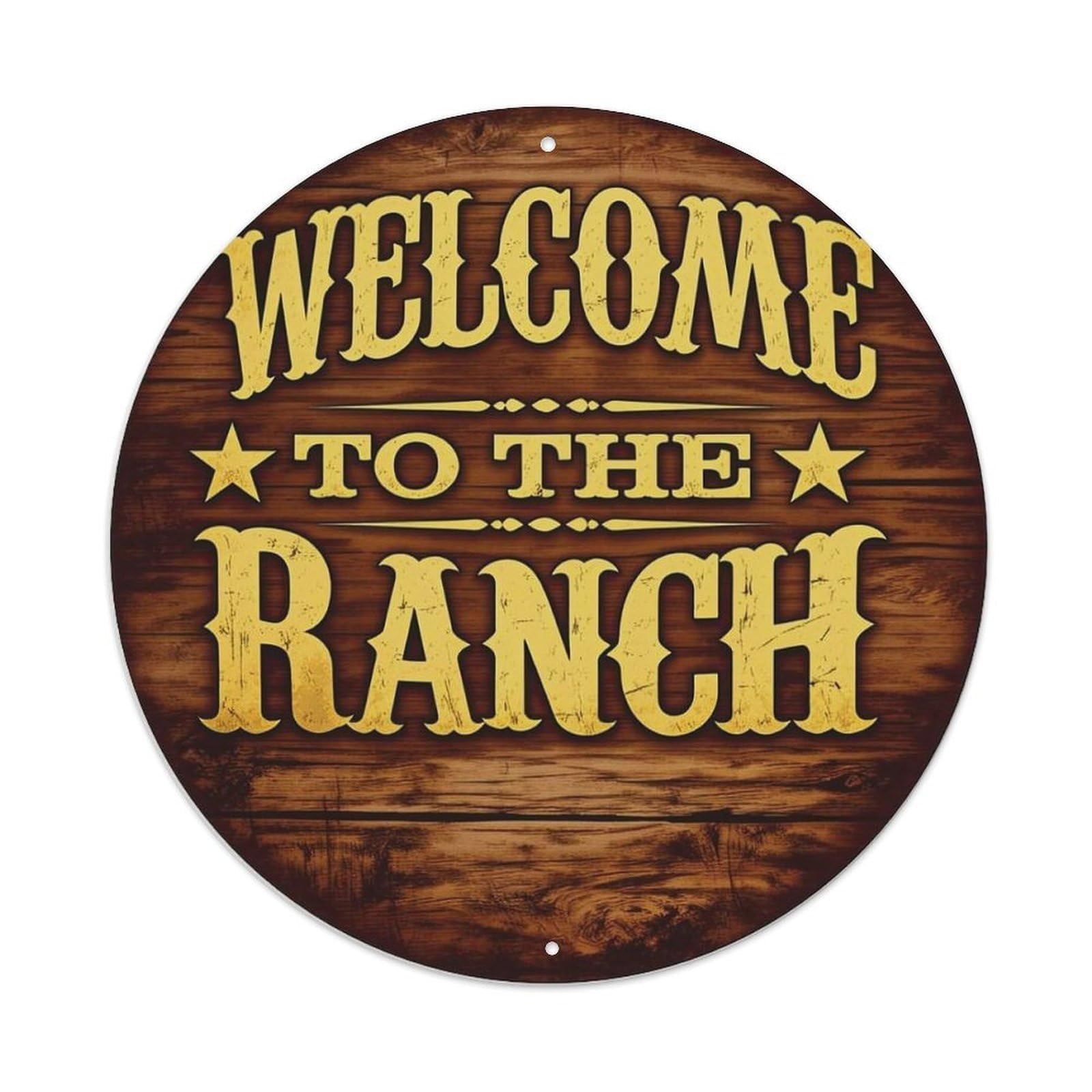 Welcome To The Ranch Metal Tin Sign